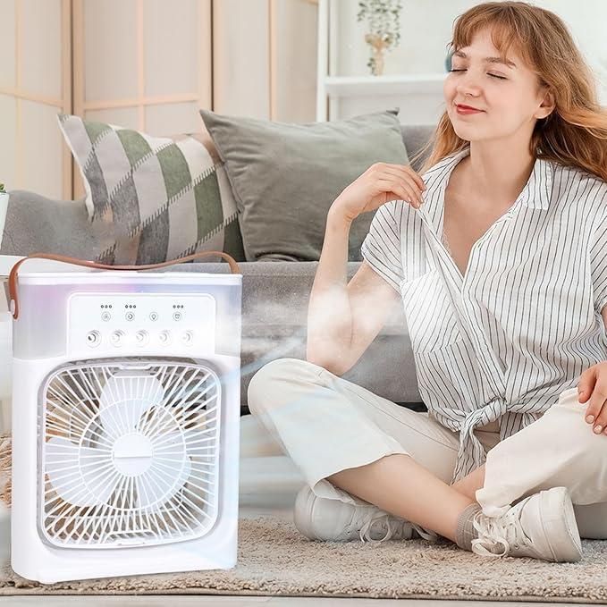 4-in-1 Portable Air Cooler Fan with Mist Spray & Humidifier