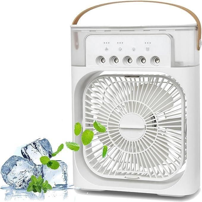 4-in-1 Portable Air Cooler Fan with Mist Spray & Humidifier