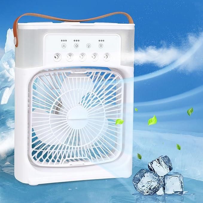 4-in-1 Portable Air Cooler Fan with Mist Spray & Humidifier